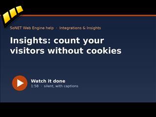Turn on Insights; read visits, pages, sources and devices. Step-by-step article with pictures: https://help.intergine.com/p/Help-Insights