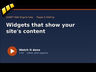 Latest Media, blog posts, comments, members, calendar and more. Step-by-step article with pictures: https://help.intergine.com/p/Help-Content-Widgets