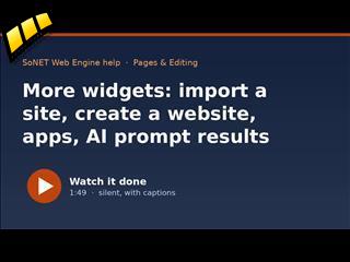 Import Remote Site, Create Website, App, AI Prompt Results. Step-by-step article with pictures: https://help.intergine.com/p/Help-Import-Create-App-and-AI-Widgets