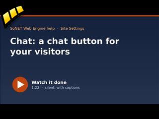 Chat button: position, pages, texts, phone number. Step-by-step article with pictures: https://help.intergine.com/p/Help-Chat-Settings