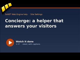 Visitor helper: name, colours, pages, voice, suggestions. Step-by-step article with pictures: https://help.intergine.com/p/Help-Concierge-Settings