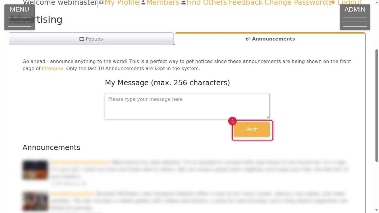 Step 3: Click Post to publish it. (Not pressed in this demonstration.)