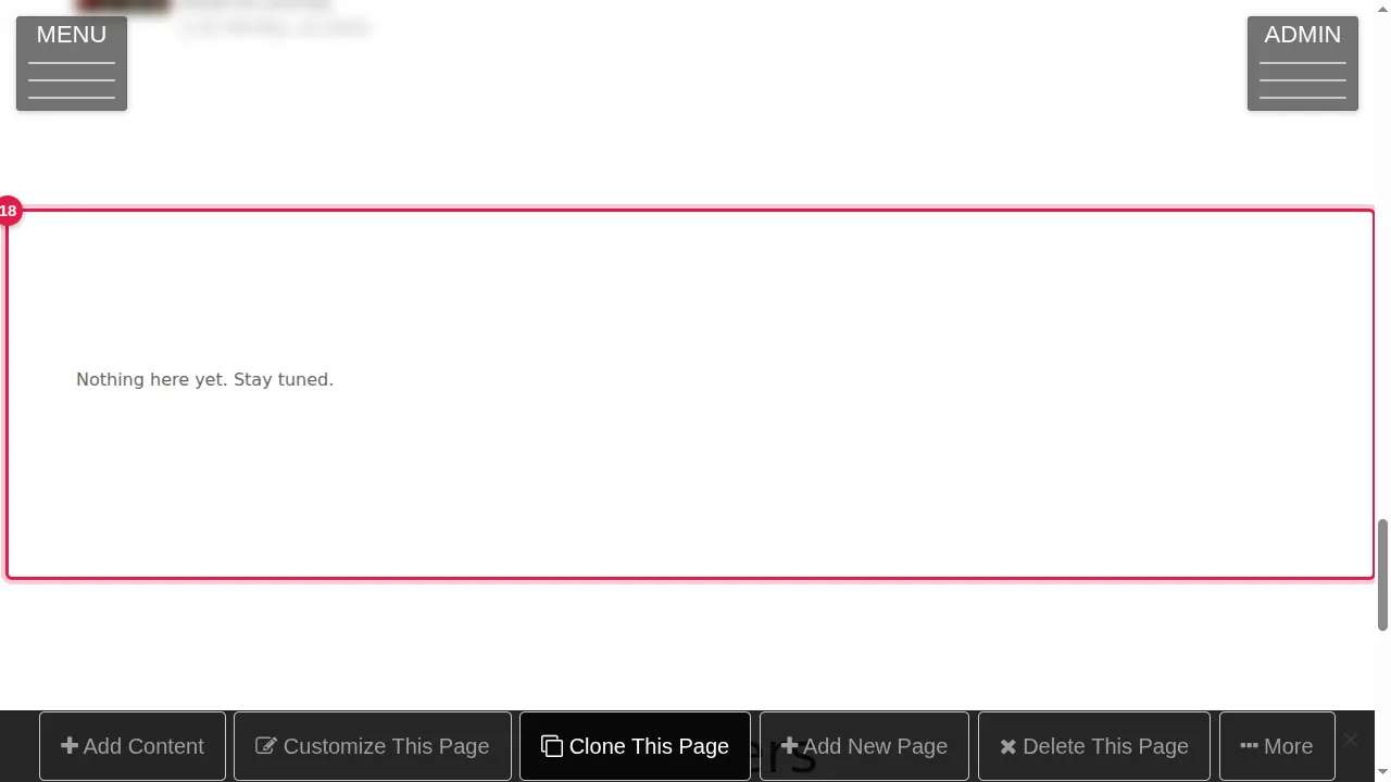 Step 18: Classifieds with no listings says "Nothing here yet. Stay tuned."