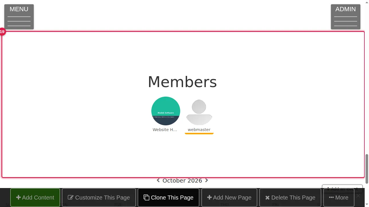 Step 19: Members: each member's picture and name.